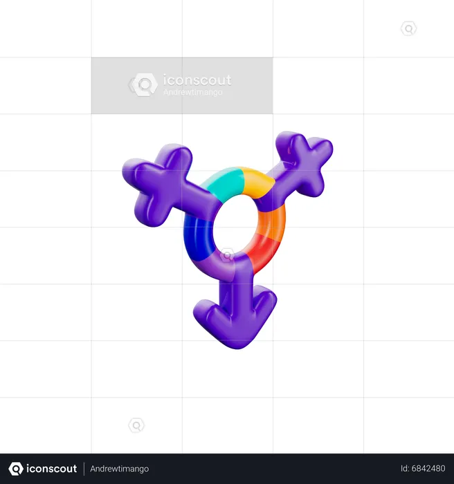 Bisexual Symbol  3D Icon