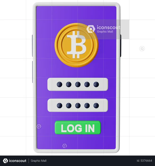 Bitcoin Account  3D Icon