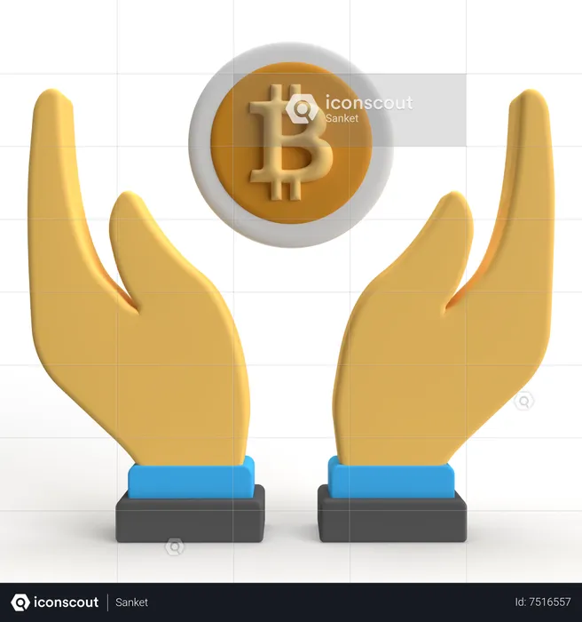 Bitcoin aceptado  3D Icon