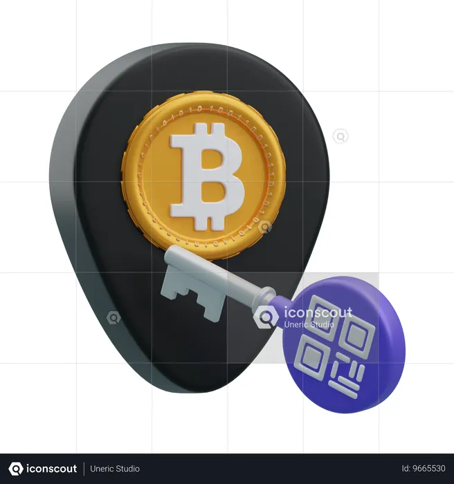 Bitcoin Adresse  3D Icon