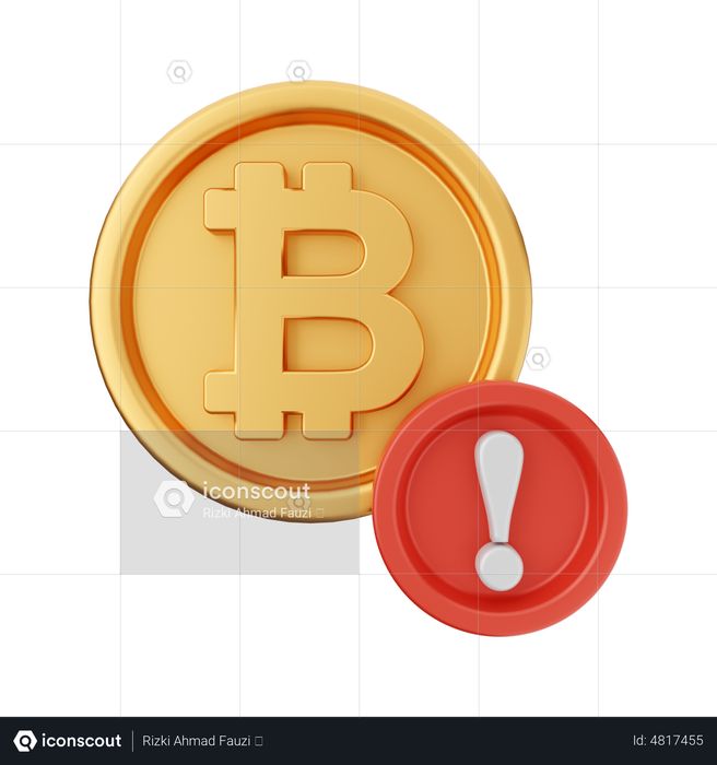 Bitcoin Alert 3D Icon