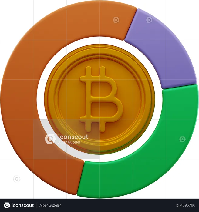 Bitcoin-Analyse  3D Illustration