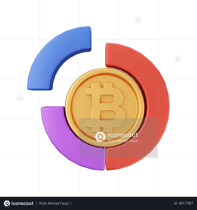 Bitcoin-Analyse  3D Icon