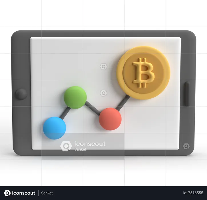 Bitcoin-Analyse  3D Icon