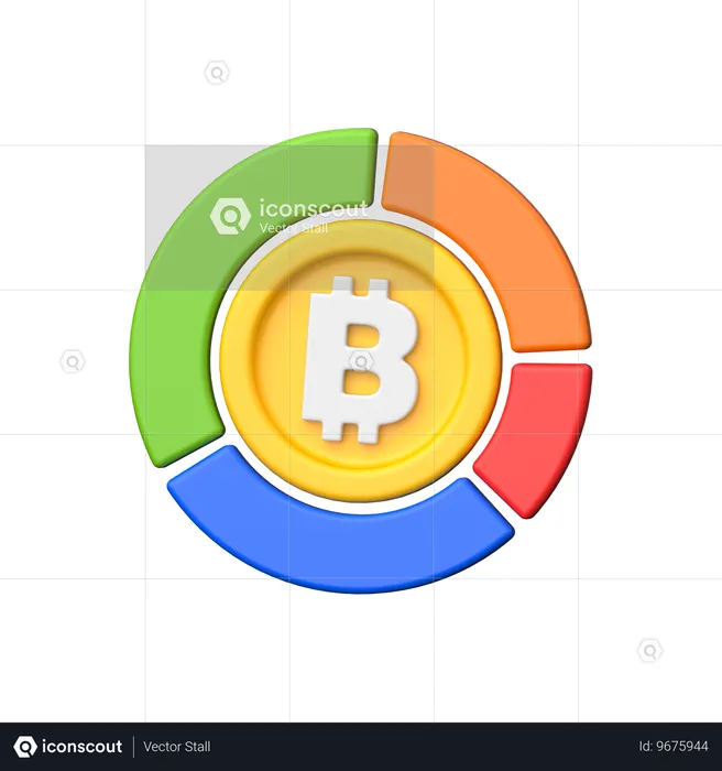 ビットコイン分析  3D Icon