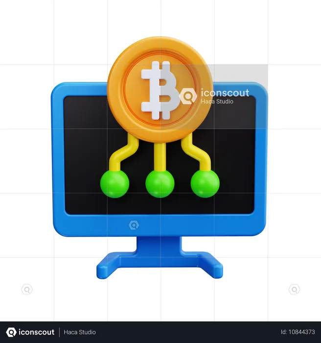 Bitcoin analysis  3D Icon