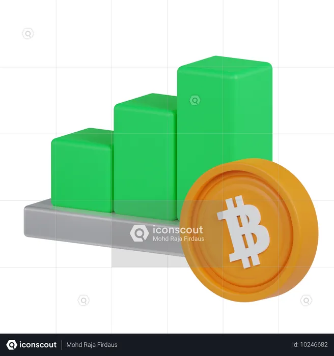 ビットコインと暗号通貨  3D Icon