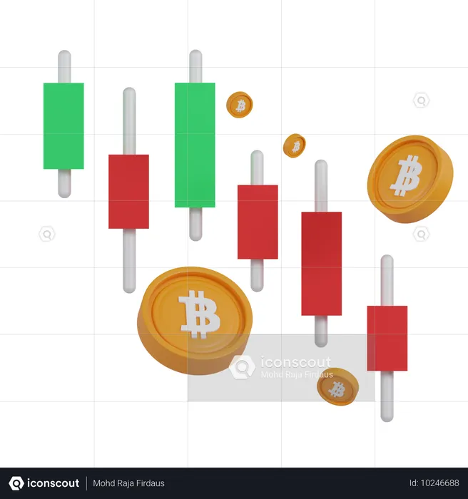 ビットコインと暗号通貨  3D Icon