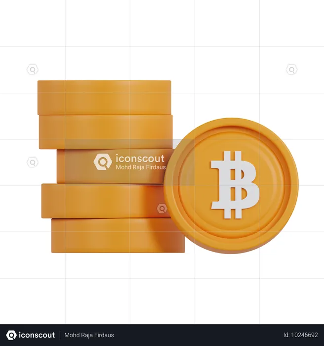 ビットコインと暗号通貨  3D Icon