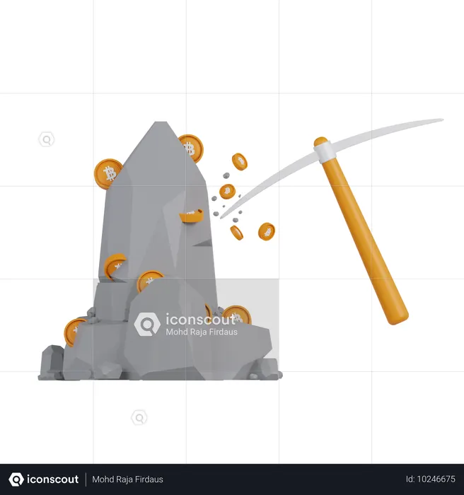 ビットコインと暗号通貨  3D Icon