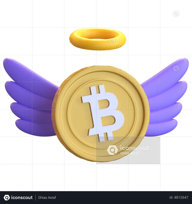 Bitcoin Angle Investor  3D Illustration