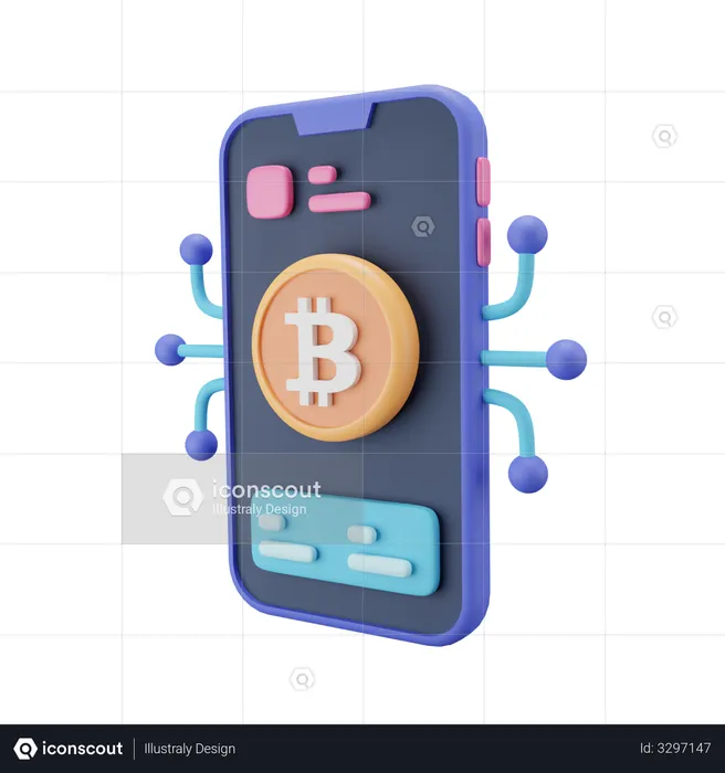 Bitcoin App  3D Icon