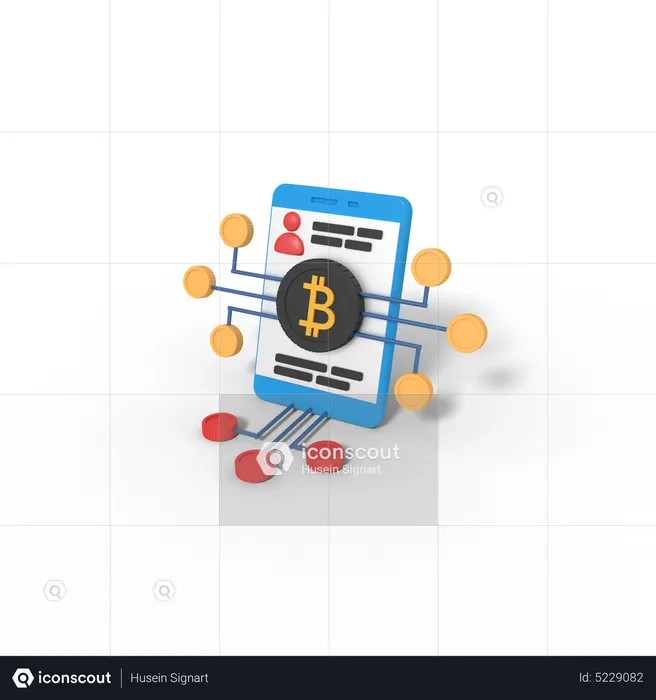 Bitcoin-App  3D Icon