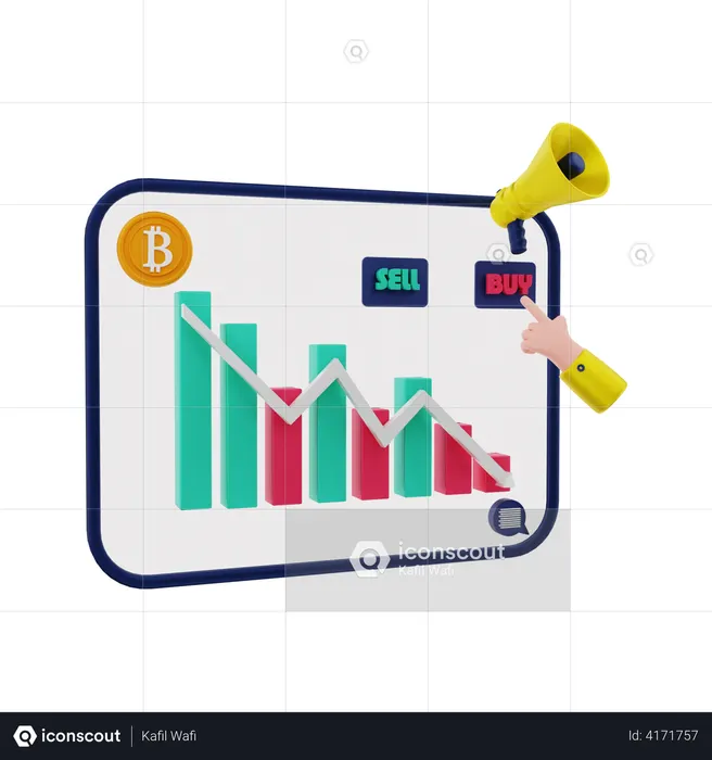 Bitcoin application  3D Illustration