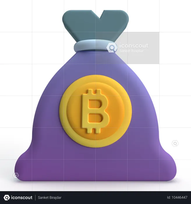 ビットコインバッグ  3D Icon