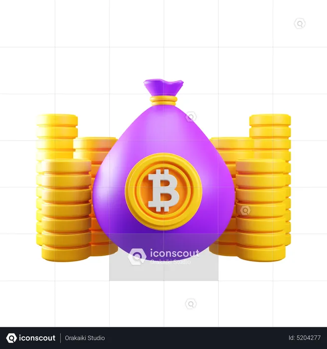 Bitcoin Bag  3D Icon