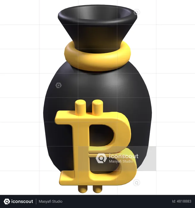 Bitcoin Bag  3D Icon