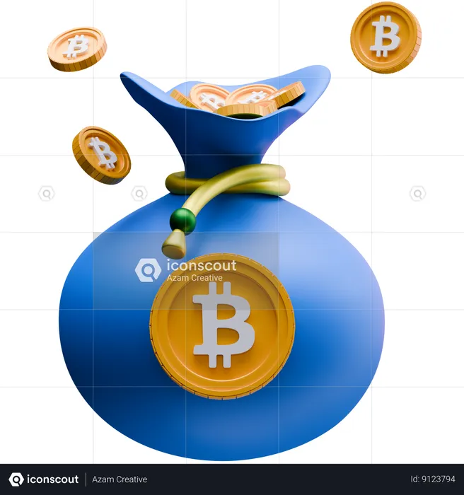 Bitcoin Bag  3D Icon