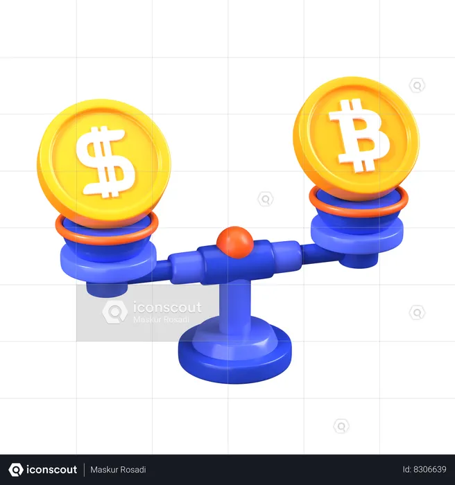 Bitcoin Balance  3D Icon