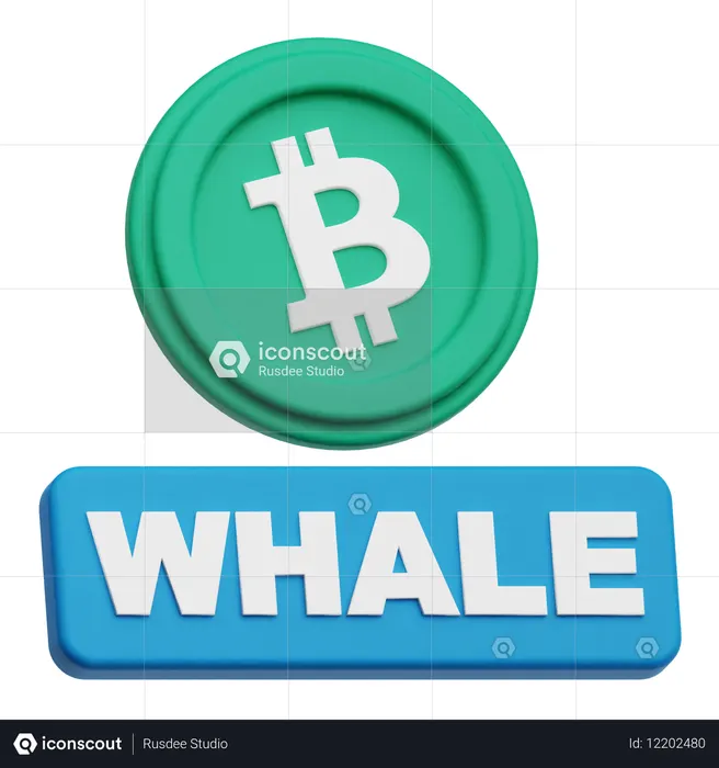 Baleia bitcoin  3D Icon