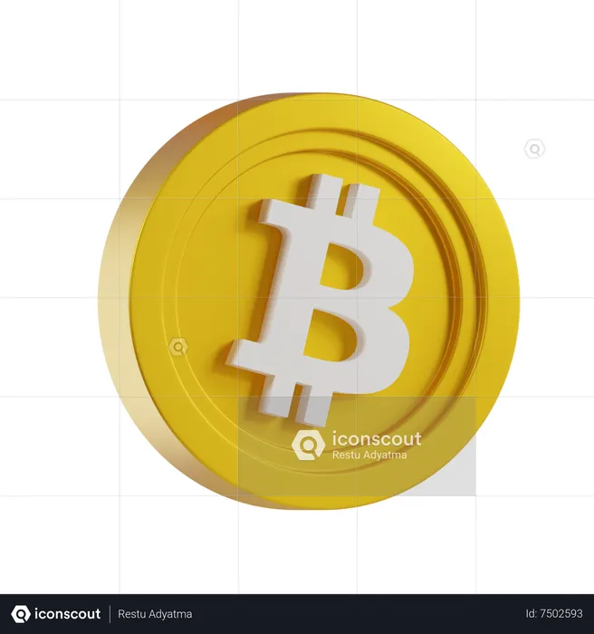 Base de bitcoins  3D Icon