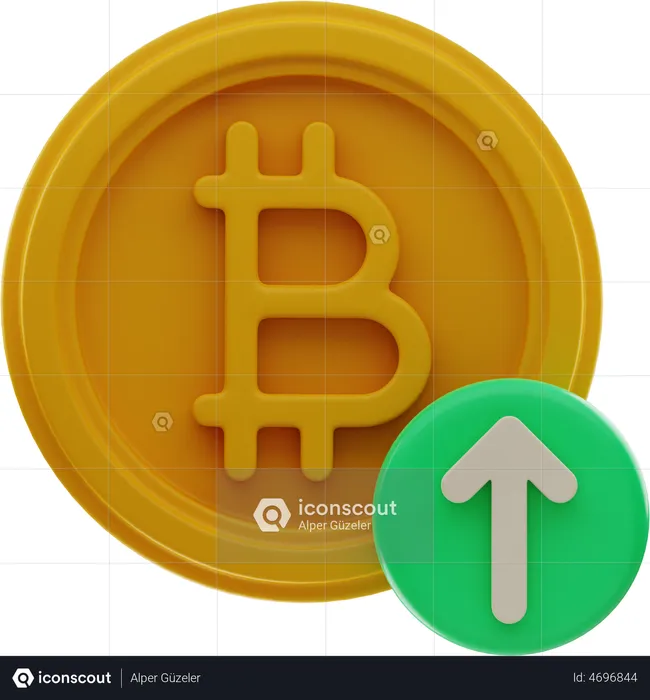 Beneficio bitcoin  3D Illustration