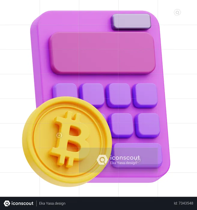 Bitcoin-Berechnung  3D Icon