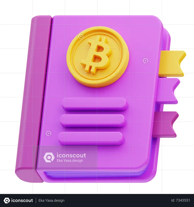 Bitcoin Book  3D Icon