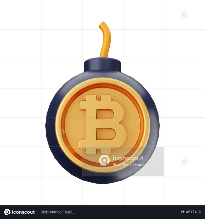 Boom do bitcoin  3D Icon