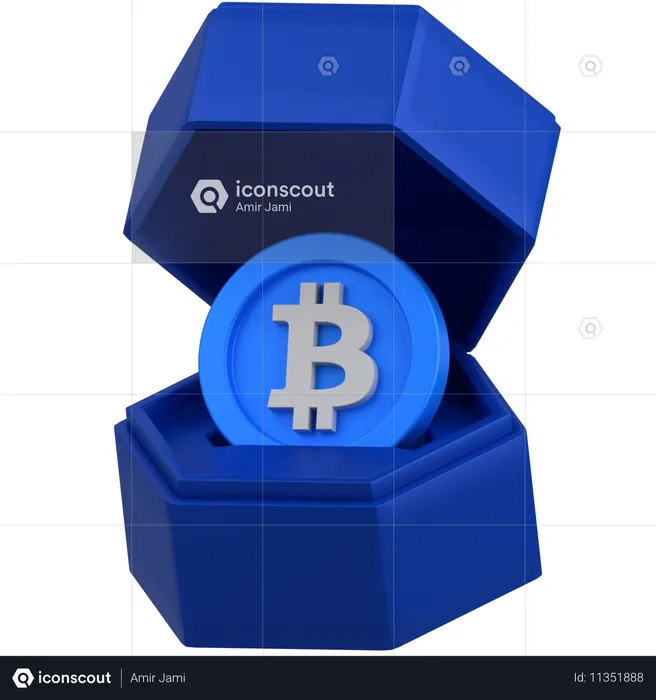 Bitcoin box  3D Icon