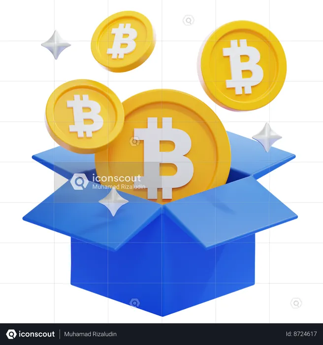 Bitcoin Box  3D Icon