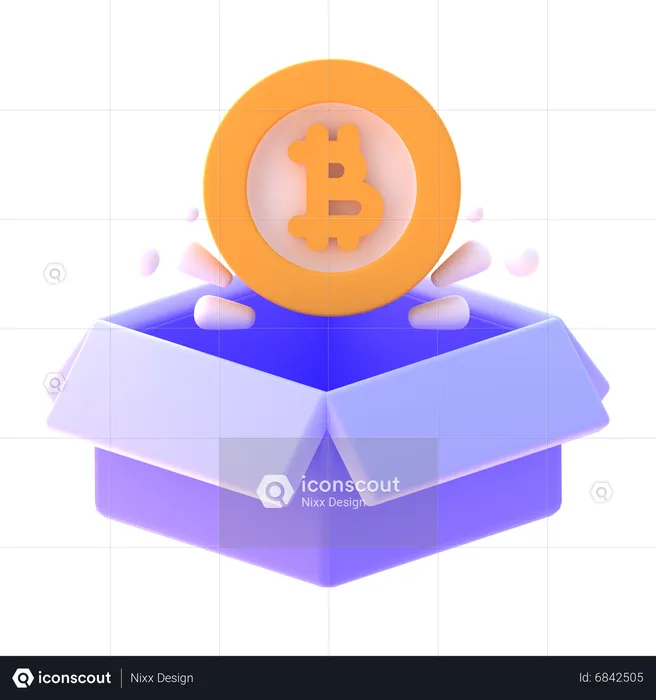 Bitcoin Box  3D Icon