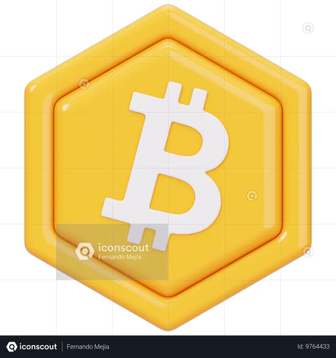 Insigne Bitcoin (BTC)  3D Icon