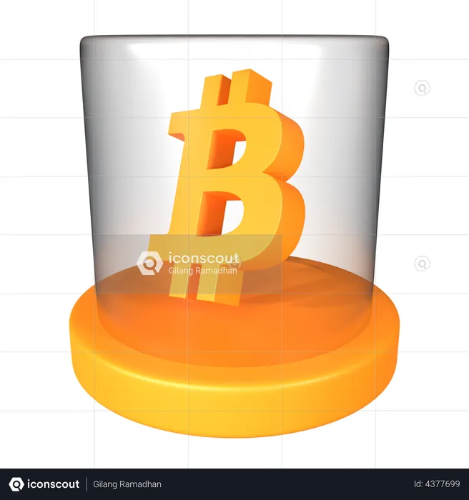 Bitcoin BTC Crypto Coin  3D Illustration