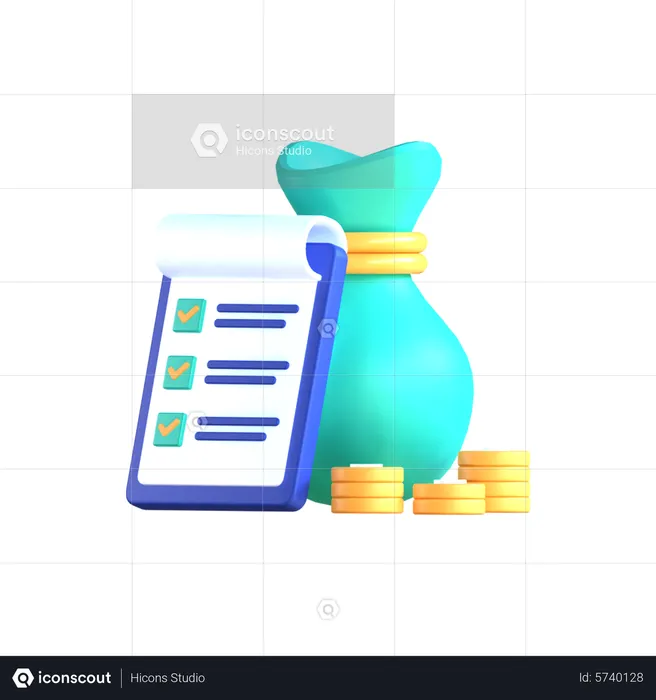 Bitcoin Budget  3D Icon