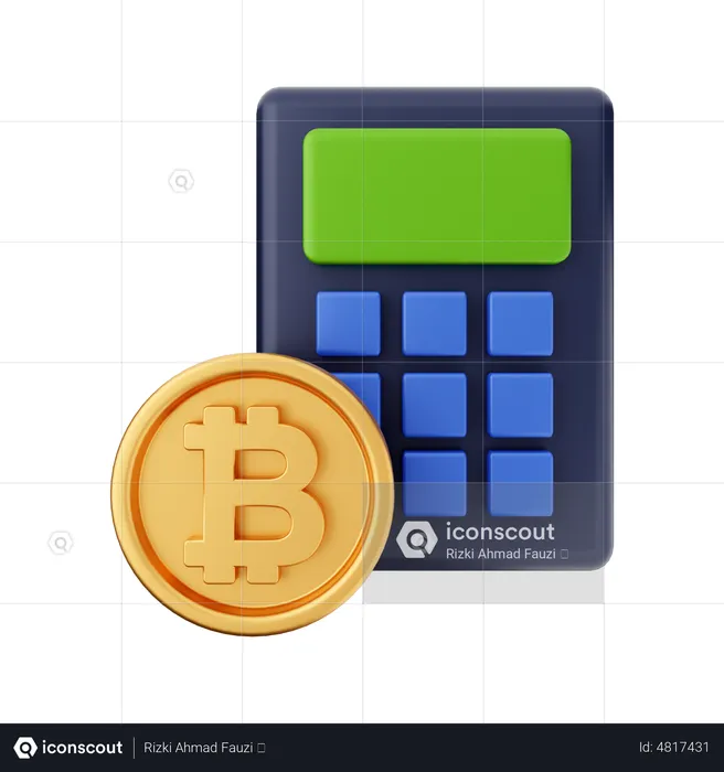 Bitcoin Calculator  3D Icon