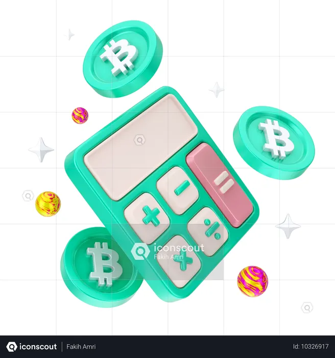 Cálculo de bitcoin  3D Icon