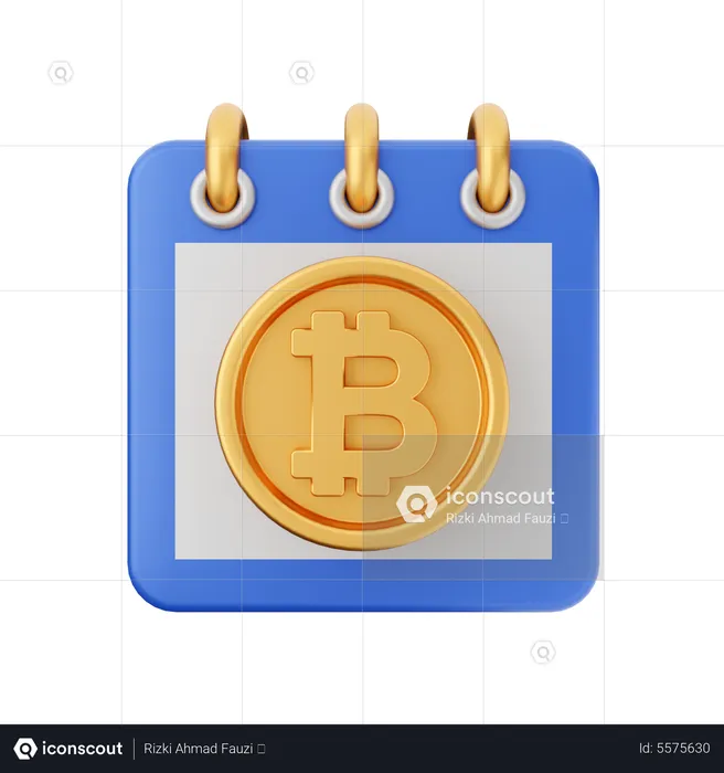 Bitcoin Calendar  3D Icon