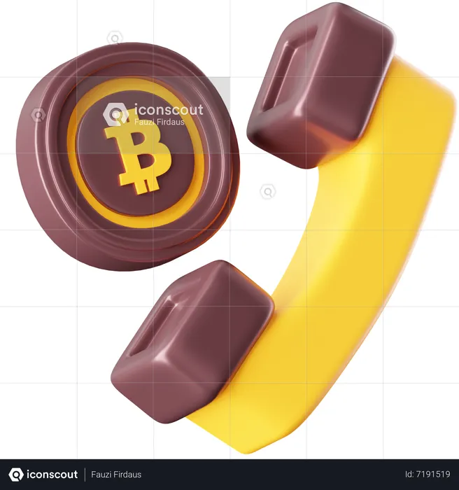 Bitcoin Call  3D Icon