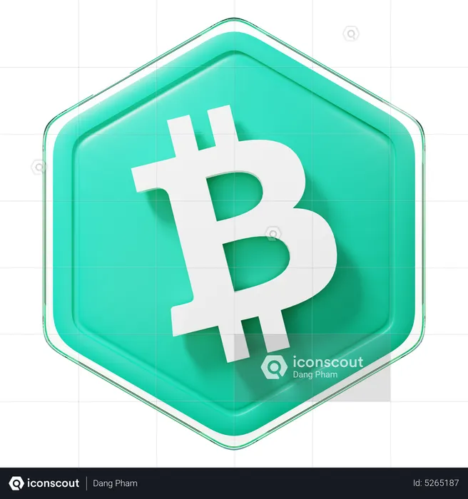 Bitcoin Cash (BCH) Badge  3D Icon