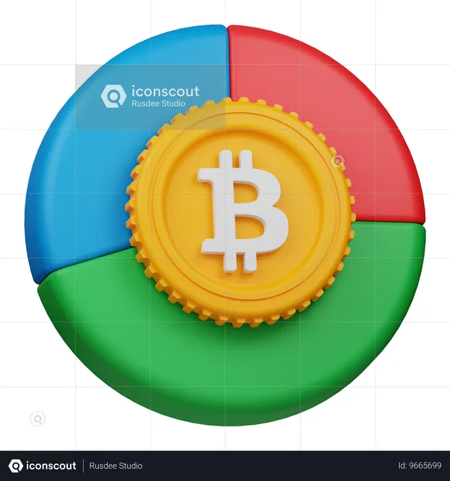 Bitcoin Chart  3D Icon