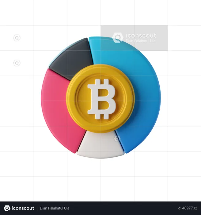 Bitcoin Chart  3D Icon