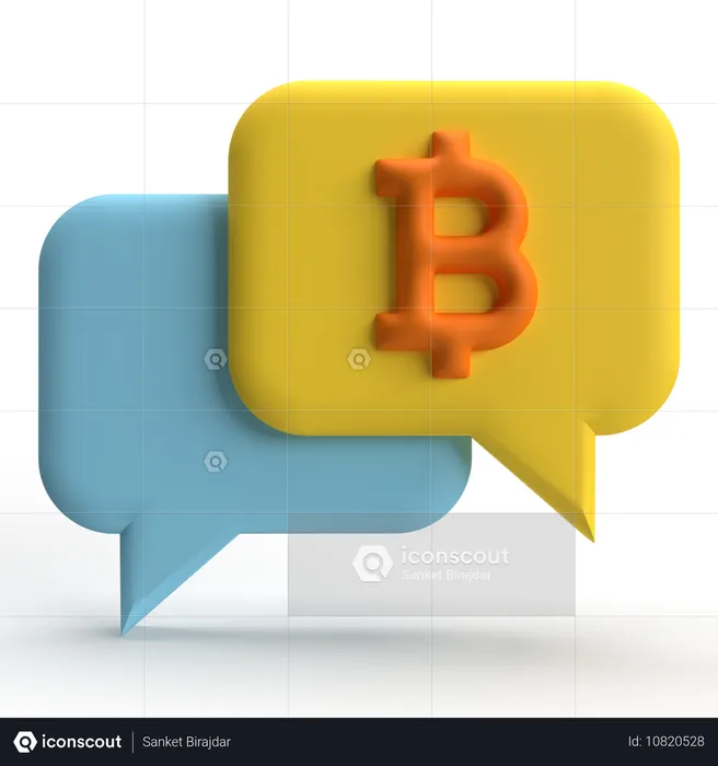 ビットコインチャット  3D Icon