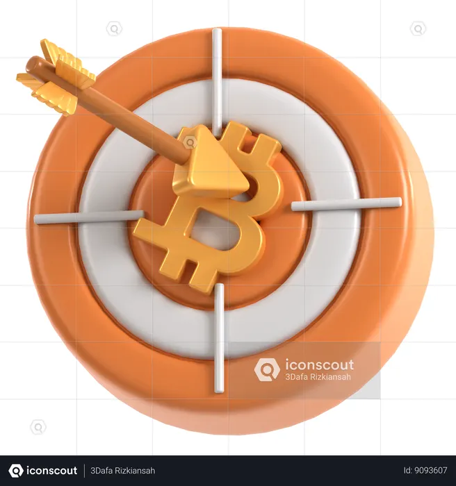 Cible Bitcoin  3D Icon