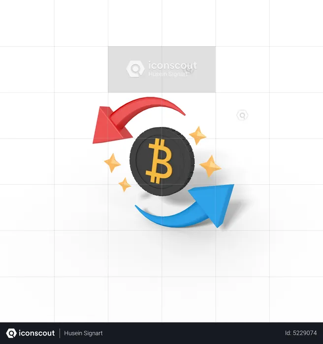 Bitcoin Circulation  3D Icon