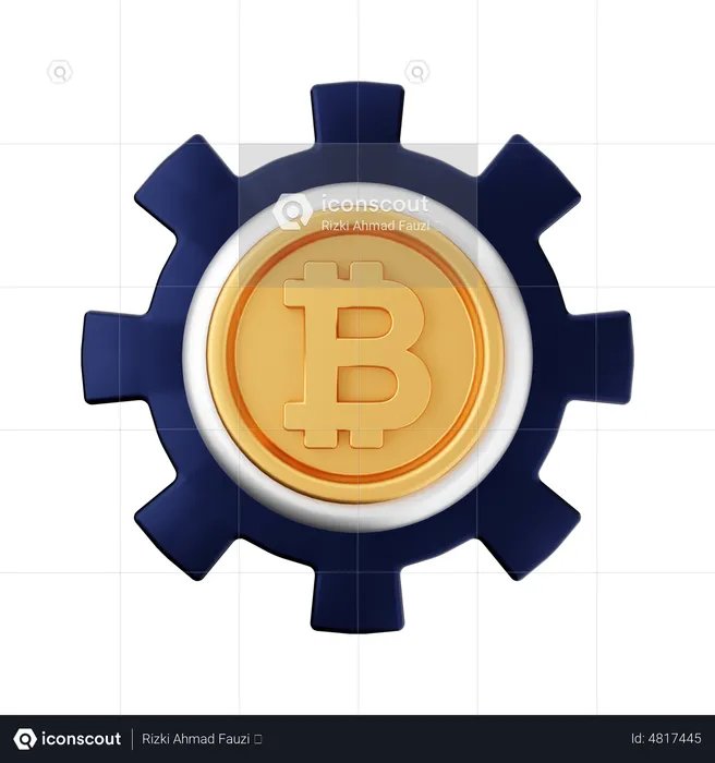 Bitcoin Configuration  3D Icon