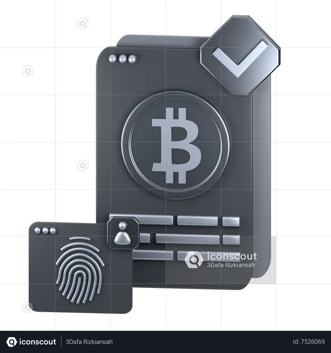 Contrat bitcoin  3D Icon