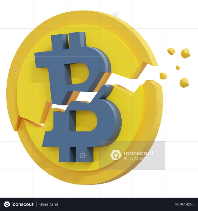 Bitcoin Crash  3D Icon