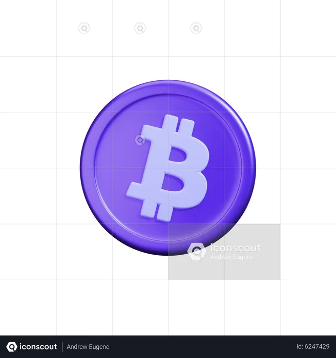 Moeda criptográfica Bitcoin  3D Icon