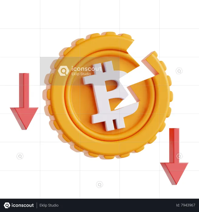 Bitcoin Crisis  3D Icon